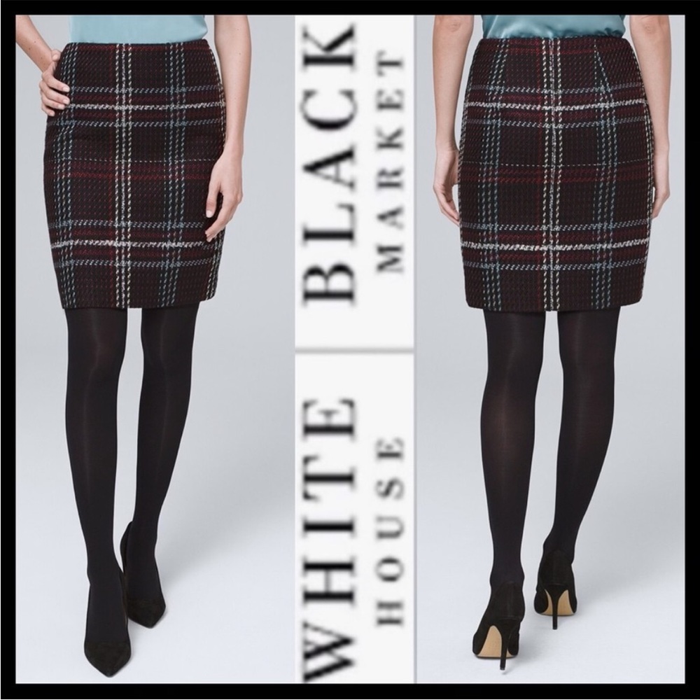 WHBM Plaid Boot Skirt Size 8 (excellent condition - like new)